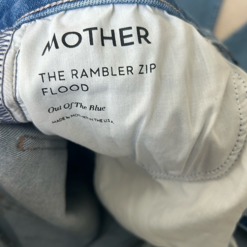 MOTHER High Rise Blue Jeans with Signature Stitching - Picture 6 of 6